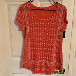 NWT Women’s Lucky Brand Printed Boho Tee S MSRP $39.50